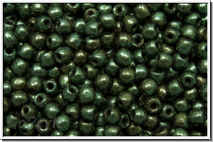 b�hm. Glasperle, rund, 2mm, green, met., 150 Stk.
