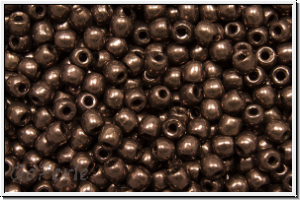 b�hm. Glasperle, rund, 2mm, bronze, met., 150 Stk.
