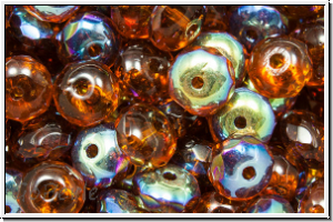 b�hm. Schliffperle, Donut, 4x6mm, topaz, trans., AB, 20 Stk.