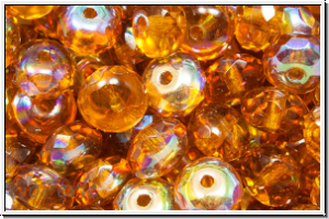 b�hm. Schliffperle, Donut, 4x6mm, topaz, lt., trans., AB, 20 Stk.