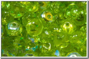 b�hm. Schliffperle, Donut, 4x6mm, peridot, trans., AB, 20 Stk.