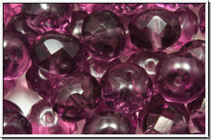 b�hm. Schliffperle, Donut, 7x9mm, amethyst, trans., 10 Stk.