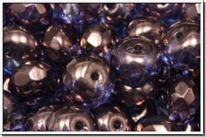b�hm. Schliffperle, Donut, 6x9mm, crystal, trans., vega luster, 10 Stk.