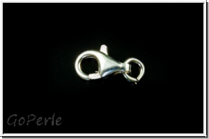 Karabiner "glatt", 9x5,5mm, silberfb., 925er Silber, 1 Stk.