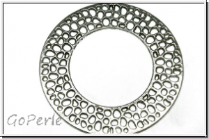 Verbinder "Lochring", 50mm, antiksilberfb., Metall, 1 Stk.