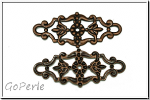 Verbinder "Henriette" 12x27mm, antikkupferfb., Messing, 1 Stk.
