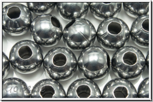 Spacer "Kugel, glatt", 8mm, stahlfb., Edelstahl, 20 Stk.
