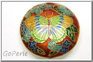 Cloissone-Perle "Schmetterling", Statement, 41mm, 1 Stk.