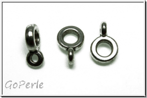 Anh�ngerschlaufe "glatter Ring", 10x6mm, antiksilberfb., Tibetsilber, 1 Stk.