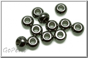 Spacer "Rondelle, glatt", 3x5mm, antiksilberfb., Edelstahl, 25 Stk.