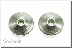 Spacer "Diskus", 11x4,2mm, silberfb., Tibetsilber, 5 Stk.