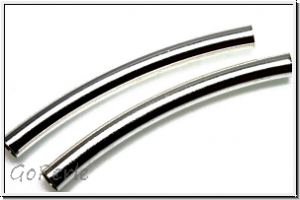 Spacer "R�hre", 30x3mm, silberfb., Messing, 5 Stk.