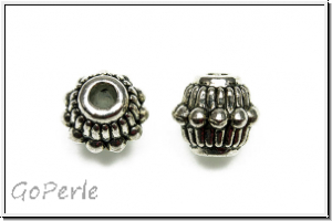 Spacer "Troddel", 7x7mm, antiksilberfb., Tibetsilber, 5 Stk.