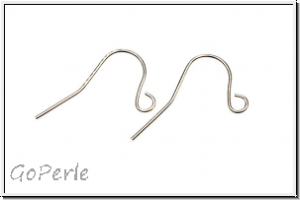 Ohrhaken "Swing", 18x11x0,6, silberfb., Eisen, 1 Paar