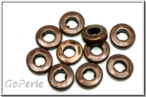 Spacer "Ring", 6mm, antikkupferfb., Tibetsilber, 10 Stk.