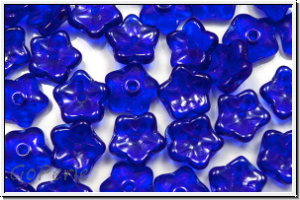 Bl�ten "Myosotis", 3x7mm, cobalt, trans., 50 Stk.