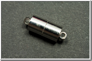 Magnetverschluss "Tonne", 16x6mm, antiksilberfb., Messing, 1 Stk.