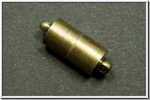 Magnetverschluss "Tonne", 16x6mm, antikmessingfb., Messing, 1 Stk.