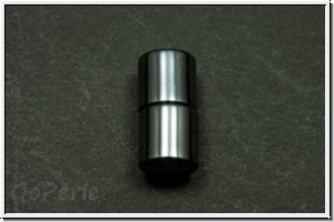 Schraubverschluss "Tonne", 15x7mm, hematitefb., Metall, 1 Stk.