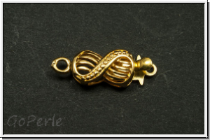 Federschlie�e "Dollar", 18x7mm, goldfb., Messing, 1 Stk.