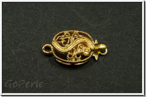 Federschlie�e "Swing", 16x9mm, goldfb., Messing, 1 Stk.