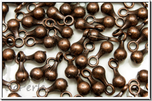 Anh�nger "Little Drop", 6,5x3mm, antikkupferfb., Metall, 25 Stk.