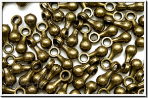 Anh�nger "Little Drop", 6,5x3mm, antikmessingfb., Metall, 25 Stk.