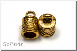 Endkappe "Indian Heart", 16x9mm, antikgoldfb., Metall, 2 Stk.