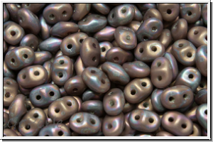 SD-43020-85001, SuperDuo Beads, grey, op., nebula, matte, 10g
