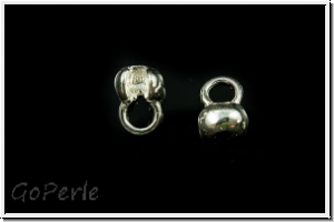 Quetschkalotten, 4mm, feste �se, silberfb., 925er Silber, 2 Stk.