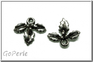 Anh�nger "Ilex", 12x14mm, antiksilberfb., Metall, 1 Stk.