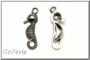 Anh�nger "Sea Horse", 22x7,5mm, antiksilberfb., Tibetsilber, 1 Stk.