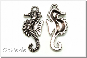 Anh�nger "Sea Horse", 29x12mm, antiksilberfb., Tibetsilber, 1 Stk.