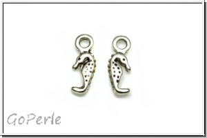 Anh�nger "Sea Horse-Family", 13x5mm, antiksilberfb., Tibetsilber, 10 Stk.