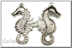 Anh�nger "Sea Horse", 38x20mm, antiksilberfb., Tibetsilber, 1 Stk.