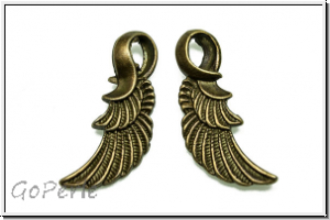 Anh�nger "Wings of Angel", 24x8mm, antikmessingfb., Metall, 1 Stk.