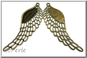 Anh�nger "Engelsfl�gel" (Statement), 100x35x3, antikmessingfb., Metall, 1 Stk.