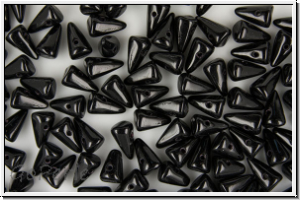Baby Spike Beads, 5x8mm, black, opaque, 20 Stk.