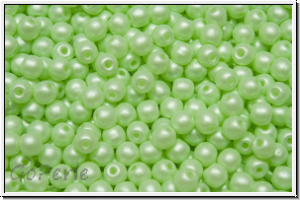 b�hm. Glasperle, rund, 3mm, crystal, trans., pastel green, 50 Stk.