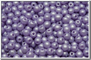 b�hm. Glasperle, rund, 3mm, crystal, trans., pastel lilac, 50 Stk.