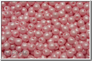 b�hm. Glasperle, rund, 3mm, crystal, trans., pastel rose, 50 Stk.