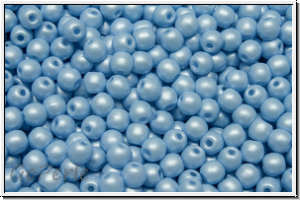 b�hm. Glasperle, rund, 3mm, crystal, trans., pastel blue, 50 Stk.