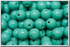 b�hm. Glasperle, rund, 6mm, jade, op., 25 Stk.