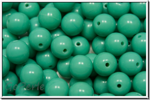 b�hm. Glasperle, rund, 6mm, turquoise, op., 25 Stk.