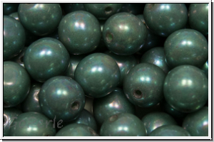 b�hm. Glasperle, rund, 8mm, mint, op., nebula, 10 Stk.