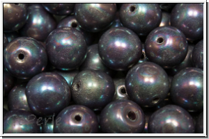 b�hm. Glasperle, rund, 8mm, lavender, op., nebula, 10 Stk.
