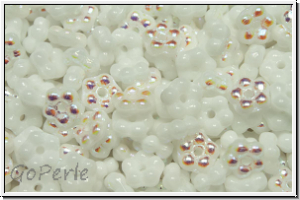 Bl�ten "Forget-Me-Not", 5,5x2mm, white, alabaster, AB, 50 Stk.