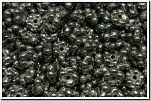 Bl�ten "Forget-Me-Not", 5,5x2mm, black, op., full chrome, 50 Stk.