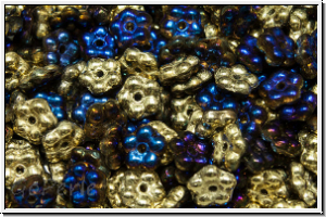Bl�ten "Forget-Me-Not", 5,5x2mm, crystal, trans., california blue, 50 Stk.