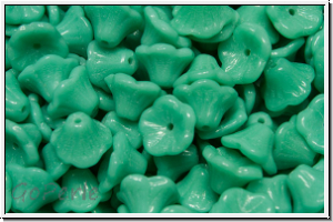 Bl�ten "Flower Cups", 5x7mm, jade, op., 25 Stk.
